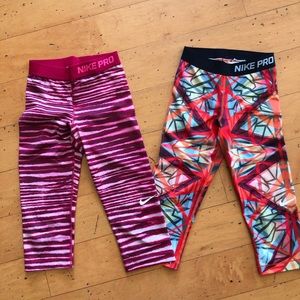 Nike Pro Workout Leggings XS Pink